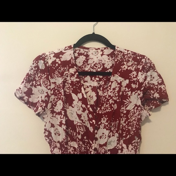 V-Neck Print Tassel Tie Dress - Picture 2 of 6